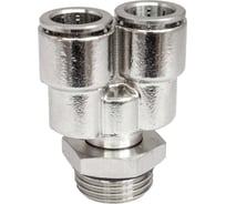 Фитинг цанга Y-обр., поворотный Cn-Y-1/2M-12 для полиуретана и пластиковых трубок PI TOOLS Арт. 4850