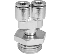 Фитинг цанга Y-обр., поворотный Cn-Y-1/2M-6 для полиуретана и пластиковых трубок PI TOOLS Арт. 4829