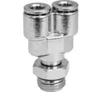 Фитинг цанга Y-обр., поворотный Cn-Y-1/4M-6 для полиуретана и пластиковых трубок PI TOOLS Арт. 4744