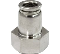 Пневмофитинг цанговый прямой PI TOOLS Cn-I-1/2F-10 для полиуретановых и рильсановых трубок, Арт. 5222