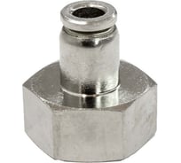 Пневмофитинг цанговый прямой PI TOOLS Cn-I-1/2F-6 для полиуретановых и рилсановых трубок, Арт. 5208