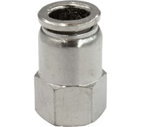 Пневмофитинг цанговый прямой PI TOOLS Cn-I-1/4F-10 для полиуретановых и рилсановых трубок, Арт. 5147