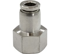 Пневмофитинг цанговый прямой PI TOOLS Cn-I-1/4F-6 для полиуретановых и рилсановых трубок, Арт. 5123