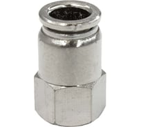 Пневмофитинг цанговый прямой PI TOOLS Cn-I-1/8F-10 для полиуретановых и рилсановых трубок, Арт. 5109