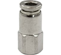 Пневмофитинг цанговый прямой PI TOOLS Cn-I-1/8F-6 для полиуретановых и рилсановых трубок, Арт. 5086