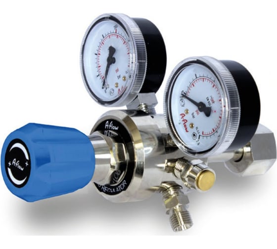 Регулятор давления 4 бар, W21.8x1/14", никелированная латунь A-Flow RPB4CP-RD-4-W-HOS 1