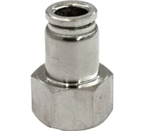 Пневмофитинг цанговый прямой PI TOOLS Cn-I-3/8F-8 для полиуретановых и рилсановых трубок, Арт. 5178