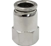 Пневмофитинг цанговый прямой PI TOOLS Cn-I-3/8F-12 для полиуретановых и рилсановых трубок, Арт. 5192