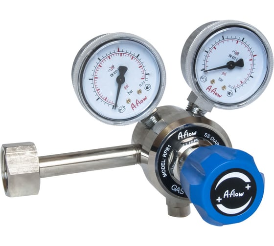 Регулятор давления 16 бар, вход W21.8x1/14", выход 1/4"NPT, с нержавеющей мембраной A-Flow RPB1CP-CB-16-W-F4N 1
