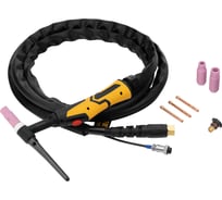 Горелка сварочная TIG WP26, разъем 2 пина, 3 метра Denzel 93644