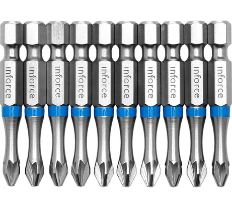 Бита (10 шт; PZ2; 50 мм) для шуруповерта Inforce 11-01-393