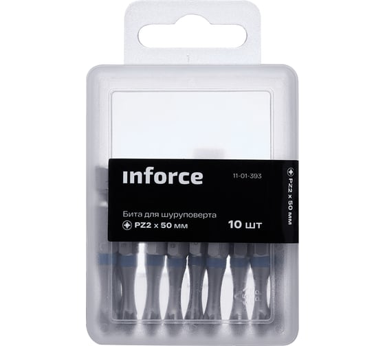 Бита (10 шт; PZ2; 50 мм) для шуруповерта Inforce 11-01-393