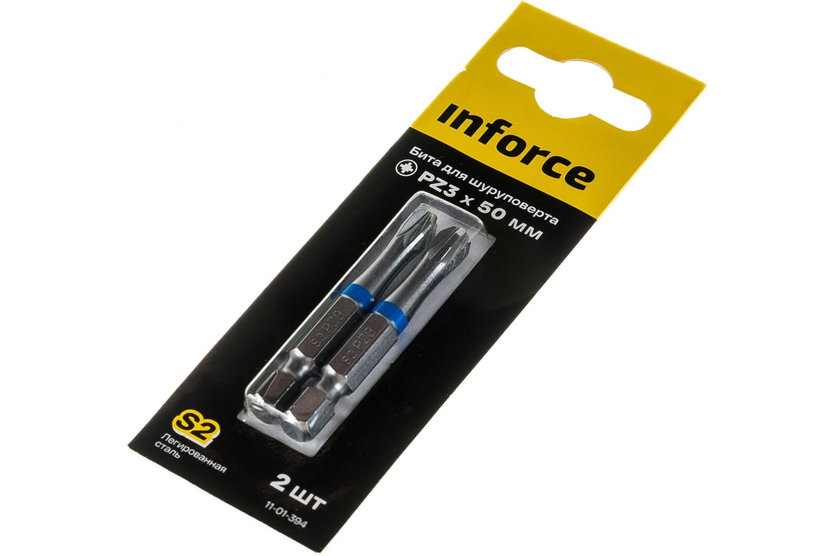 Бита (2 шт; PZ3; 50 мм) для шуруповерта Inforce 11-01-394 - выгодная ...