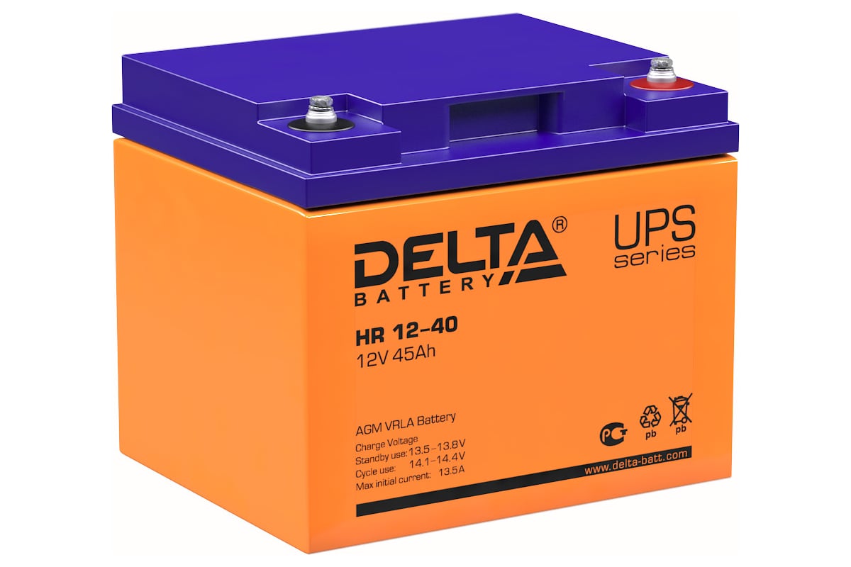 Батарея аккумуляторная Delta HR 12-40 / HR 12-40 L - выгодная цена .