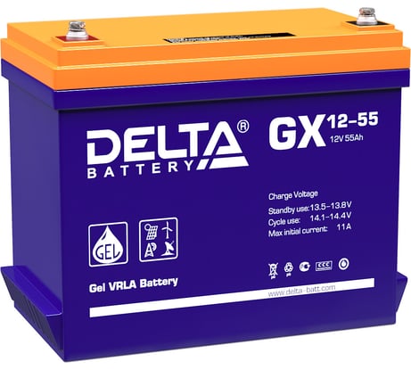 Батарея аккумуляторная Delta GX 12-55