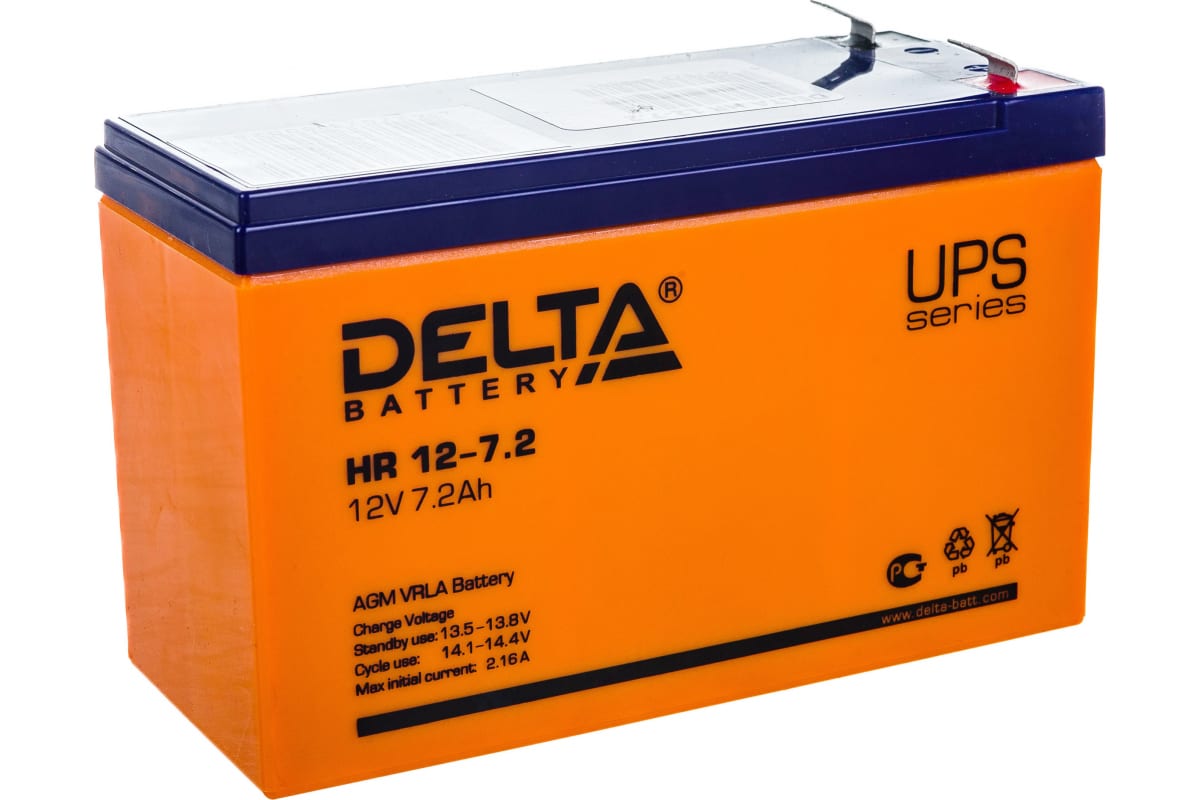 Delta HR 12-7.2. Аккумуляторная батарея Delta HR 12-7.2 (12v / 7.2Ah). АКБ Дельта HR 12-7.2. Аккумуляторная батарея Delta HR 12v-7,2ah. Б а 2 75 12