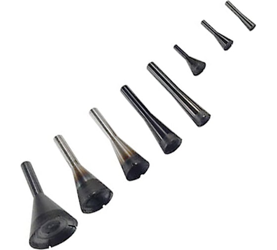 Насадки резчицкие конусные Concave Eye Cutter, 8 шт, хвостовик 6.3 мм и 3.2 мм MANPA М00018390