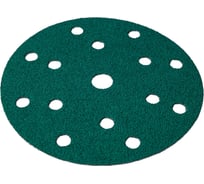 Диск абразивный с липучкой DTC-Film (green) 150 мм, 15 отверстий, P40, 5 шт BRUSHTEX 150G15-40