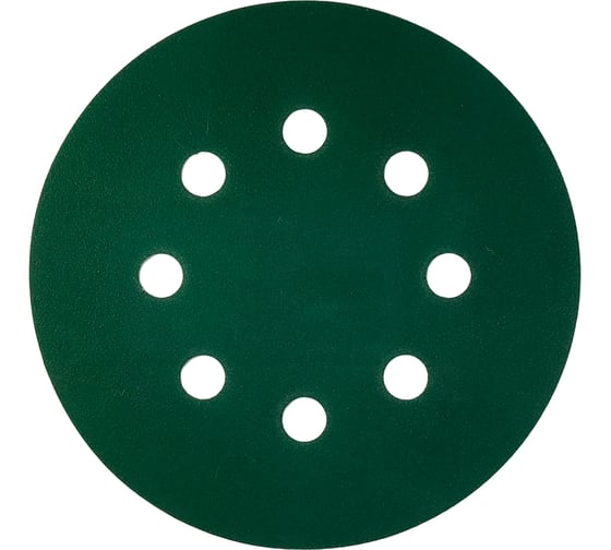 Диск абразивный с липучкой DTC-Film (green) 125 мм, 8 отверстий, P1000, 10 шт BRUSHTEX 125G8-1000