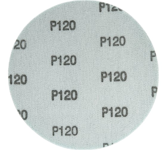 Диск абразивный с липучкой DTC-Film (green) 150 мм, 0 отверстий, P120, 5 шт BRUSHTEX 150G0-120