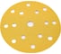 Диск абразивный с липучкой Sandpaper (yellow) 150 мм, 15 отверстий, P100, 5 шт BRUSHTEX 150Y15-100 1