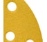 Диск абразивный с липучкой Sandpaper (yellow) 150 мм, 15 отверстий, P100, 5 шт BRUSHTEX 150Y15-100 3