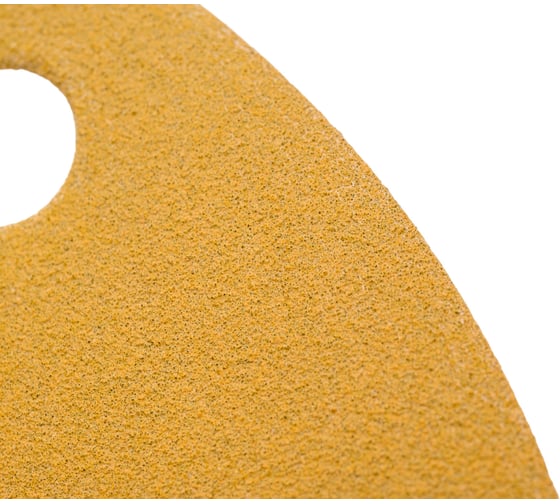 Диск абразивный с липучкой Sandpaper (yellow) 150 мм, 15 отверстий, P180, 5 шт BRUSHTEX 150Y15-180