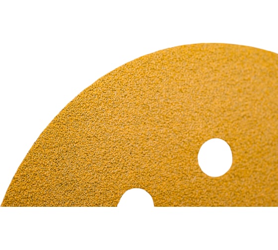 Диск абразивный с липучкой Sandpaper (yellow) 125 мм, 8 отверстий, P80, 10 шт BRUSHTEX 125Y8-80