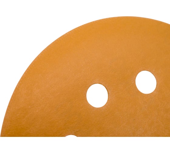 Диск абразивный с липучкой Sandpaper (yellow) 125 мм, 8 отверстий, P600, 10 шт BRUSHTEX 125Y8-600