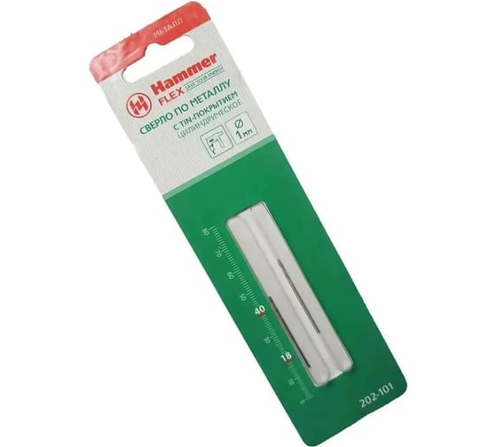 Сверло по металлу FLEX DR MT 1х40/18 мм, HSS-TIN, 2 шт Hammer 202-101 1