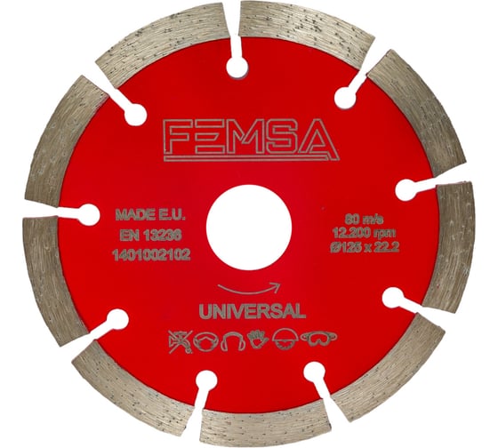 Диск алмазный универсальный ST10 125x1.8x22.23 мм FEMSA 1401002102