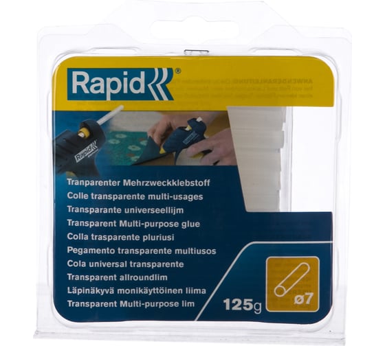 Стержень клеевой универсальный (7х65 мм; 125 г) RAPID 40107350