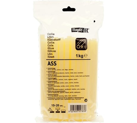 Стержень клеевой высокопрочный профессиональный (12х190 мм; 1 кг) RAPID 40302787