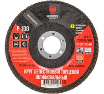 Круг шлифовальный лепестковый торцевой 125 мм, Р100 (компл. 10 шт.) HEADROCK 688-010-100