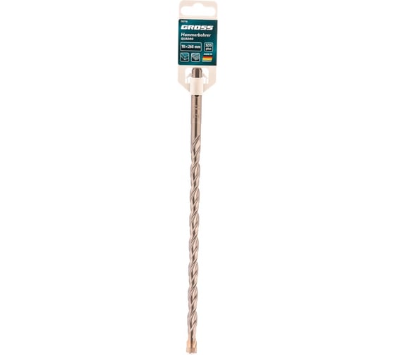 Бур по бетону QUADRO (10x260 мм; SDS PLUS) GROSS 70779