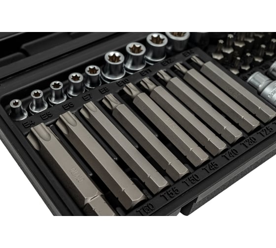 Набор головок внутренних и насадок TORX (35 пр; Е4-Е20; Т10-Т70) СЕРВИС КЛЮЧ 76460
