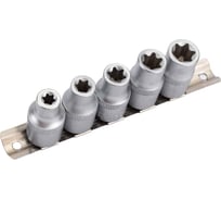 Набор головок внутренний TORX (5 пр; Е8-Е16; 1/2") СЕРВИС КЛЮЧ 76603