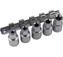 Набор головок внутренний TORX (5 пр; Е8-Е16; 1/2") СЕРВИС КЛЮЧ 76603