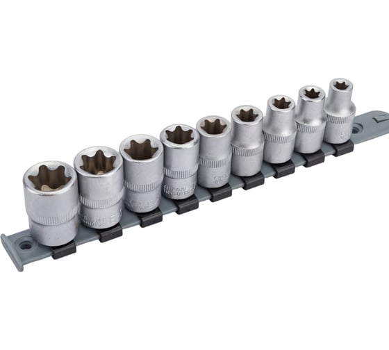 Набор головок внутренний TORX (9 пр; Е10-24; 1/2") СЕРВИС КЛЮЧ 76600 1