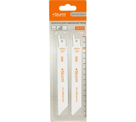 Полотно для сабельной пилы по металлу (150 мм; 2 шт.) Sturm 9019-03-S922AF