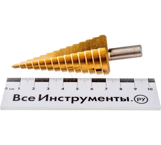Сверло ступенчатое по металлу HSS TIN 4-30 мм REDVERG 501141 6627086