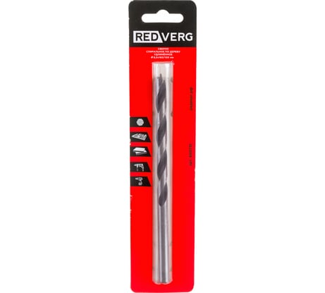 Сверло удлиненное по дереву 8х160 мм REDVERG 600731 6621306