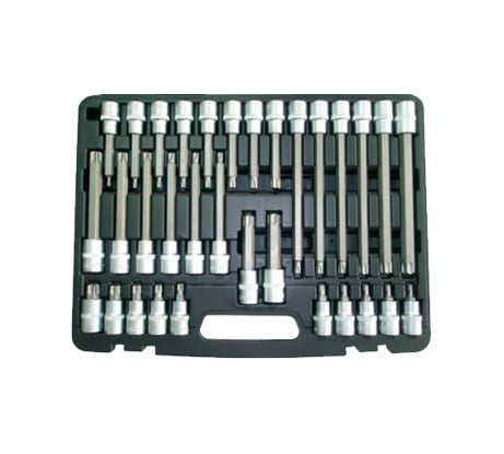 Набор головок со вставками TORX T20-T70, L55-200 мм, 32 предмета AV Steel AV-921067