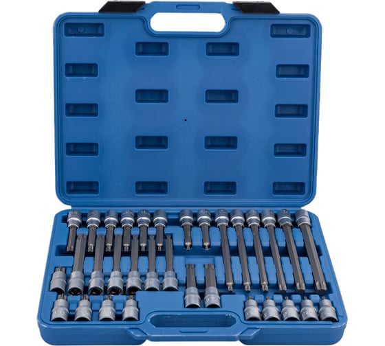 Набор головок со вставками TORX T20-T70, L55-200 мм, 32 предмета AV Steel AV-921067