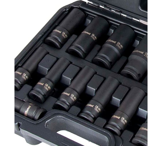 Набор ударных удлиненных головок 10-32 мм, 1/2", 15 шт. AV Steel AV-721415