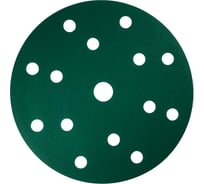 Диск абразивный с липучкой DTC-Film (green) 150 мм, 15 отверстий, P180, 5 шт BRUSHTEX 150G15-180