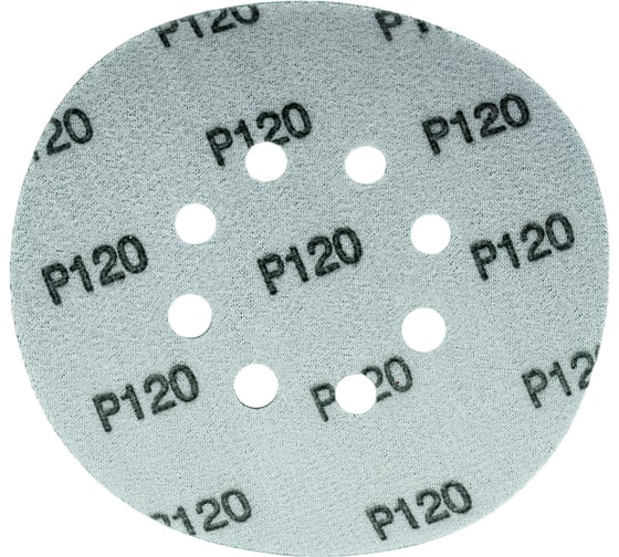 Диск абразивный с липучкой DTC-Film (green) 150 мм, 8 отверстий, P120, 5 шт BRUSHTEX 150G8-120