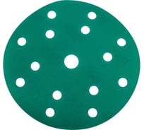 Диск абразивный с липучкой DTC-Film (green) 150 мм, 15 отверстий, P320, 5 шт BRUSHTEX 150G15-320