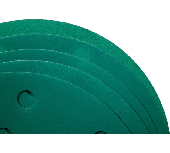 Диск абразивный с липучкой DTC-Film (green) 150 мм, 15 отверстий, P320, 5 шт BRUSHTEX 150G15-320