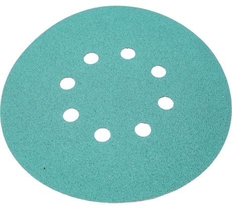 Диск абразивный с липучкой DTC-Film (green) 150 мм, 8 отверстий, P100, 5 шт BRUSHTEX 150G8-100